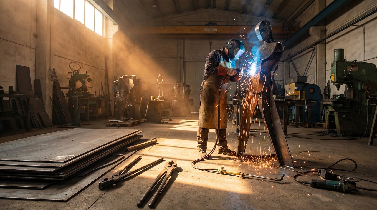 糖心Vlog-糖心Vlog：金属艺术雕塑全过程记录